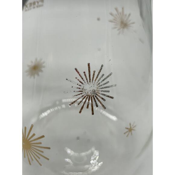 Vintage MCM Gold Starburst Pyrex Carafe 6 Cup No lid Read - Picture 7 of 7